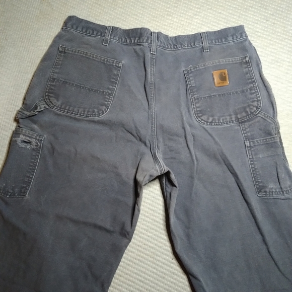 Carhartt Distressed Dark Gray Jeans Sz 40 - Picture 3 of 14